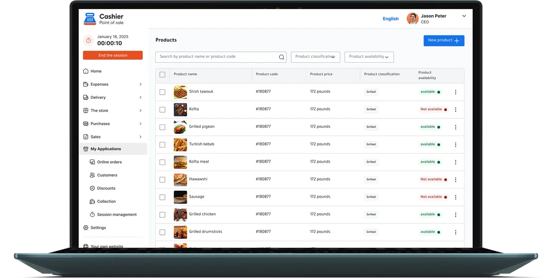 Orders Page Cashier POS